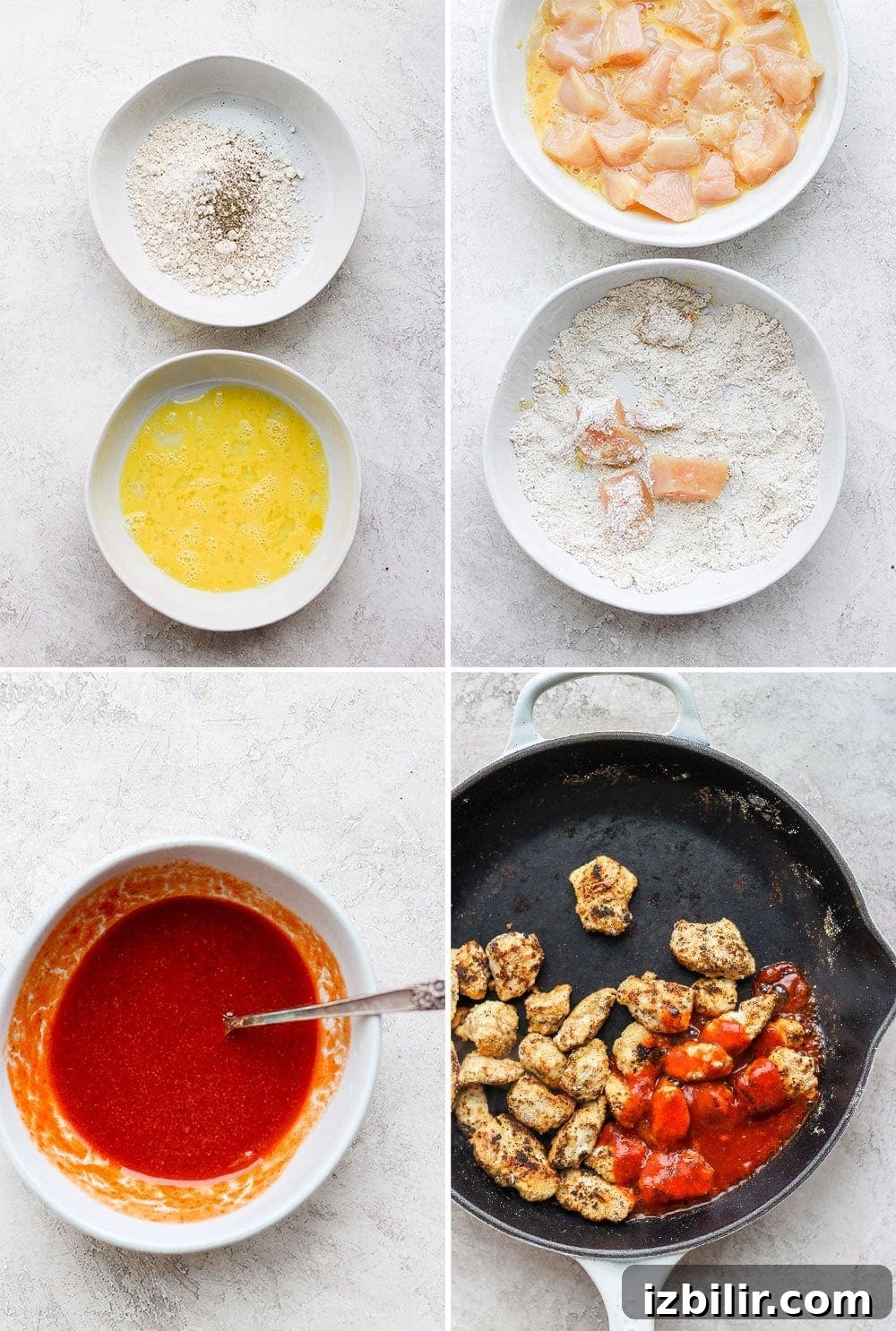 Breading chicken for the sriracha chicken salad
