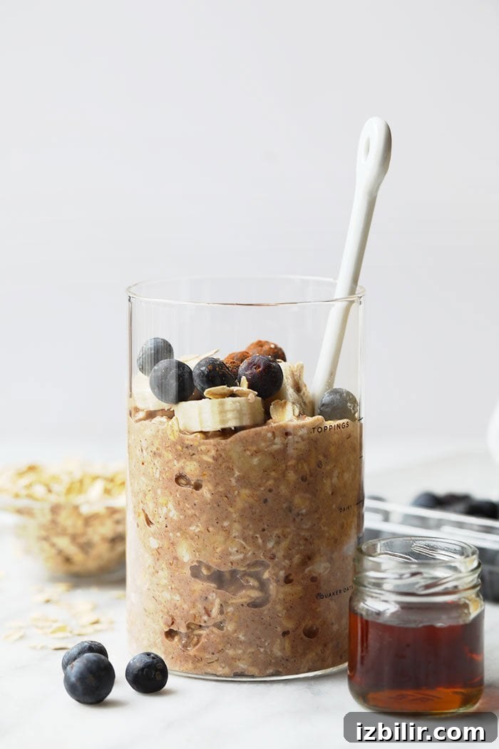 Maple French Toast Overnight Oats in Jar