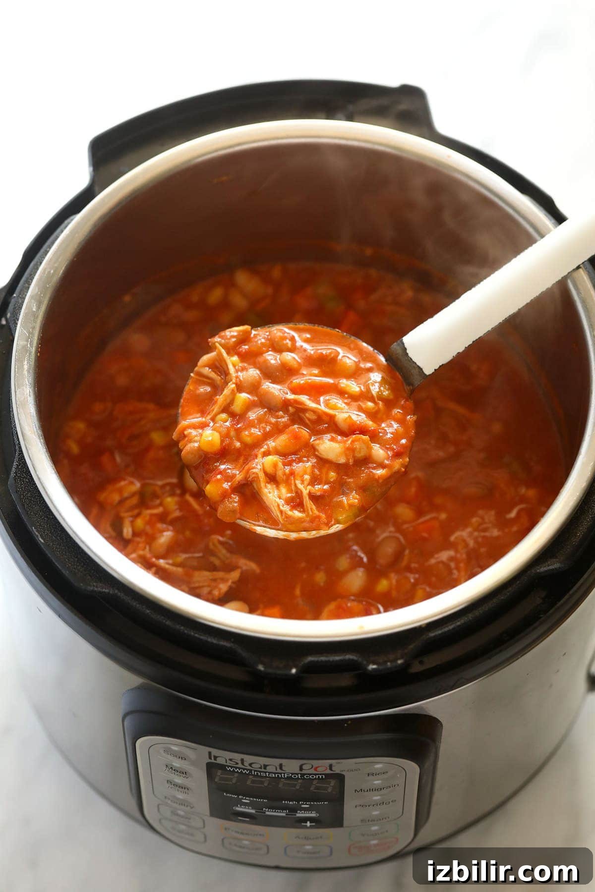 Instant Pot Buffalo Chicken Chili Recipe 2 serving of chili