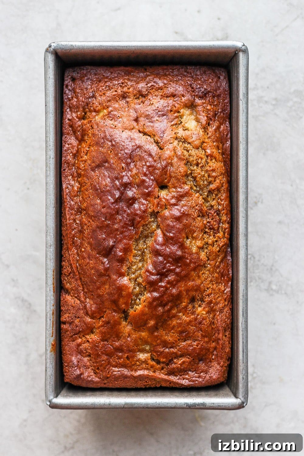Banana bread in loaf pan banana bread in loaf pan