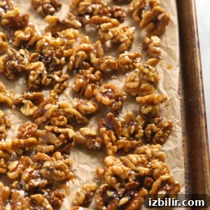 Thanksgiving Cranberry Pecan Salad with Maple Vinaigrette 2 Candied walnuts for a Thanksgiving salad.