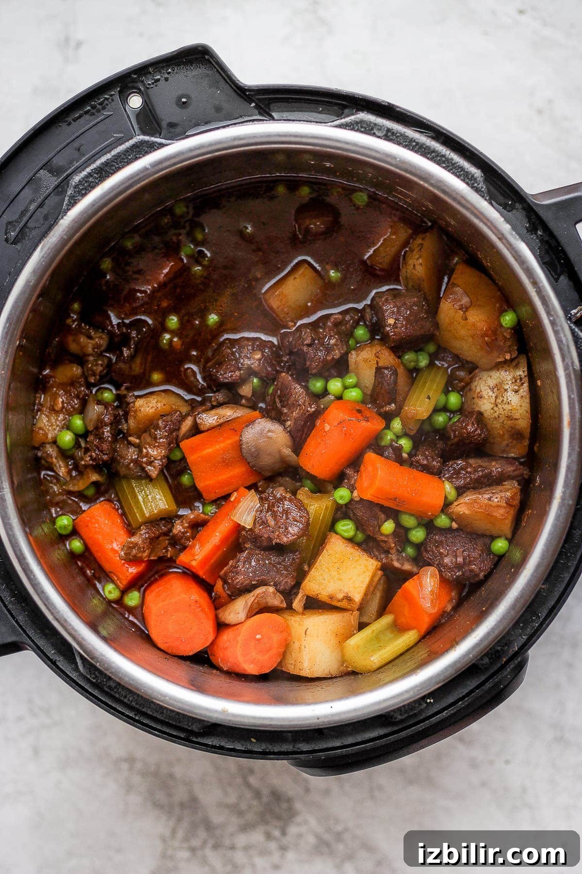 Beef stew with vegetables Beef stew with roasted veggies in the Instant Pot