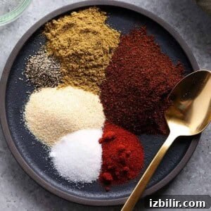 Fajita seasoning on a plate.