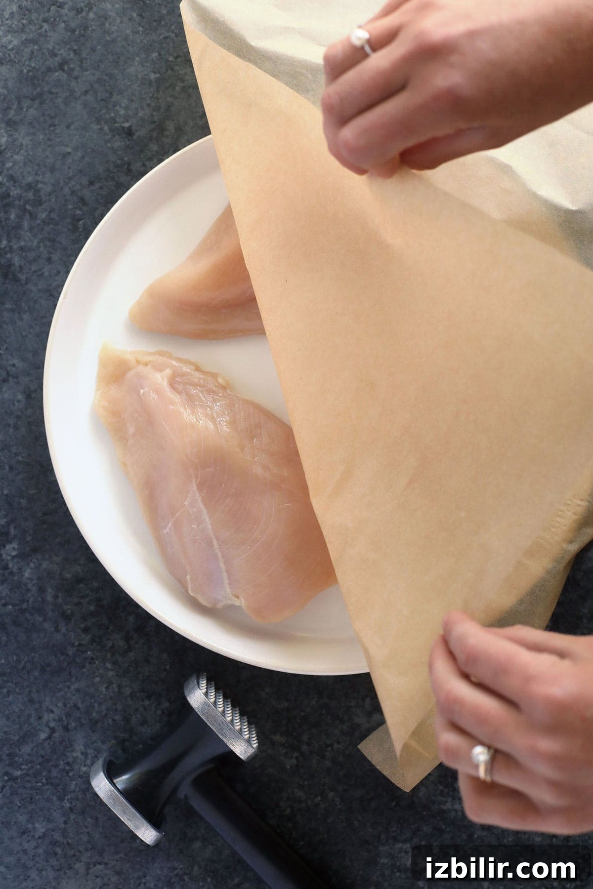 How to Pan-Sear Chicken Breast for Juicy, Tender Results 3 tenderized chicken breast on plate