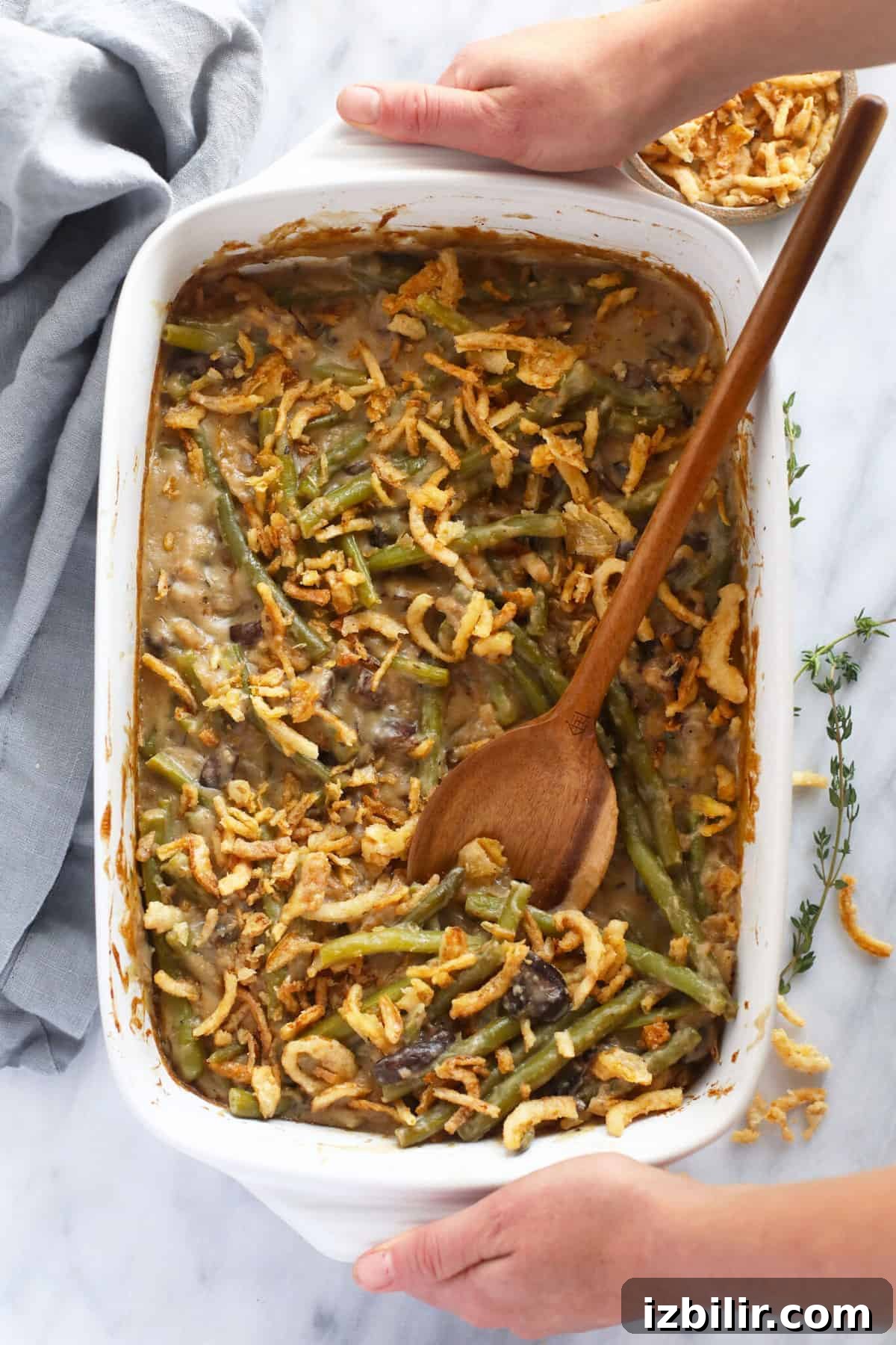 casserole in dish