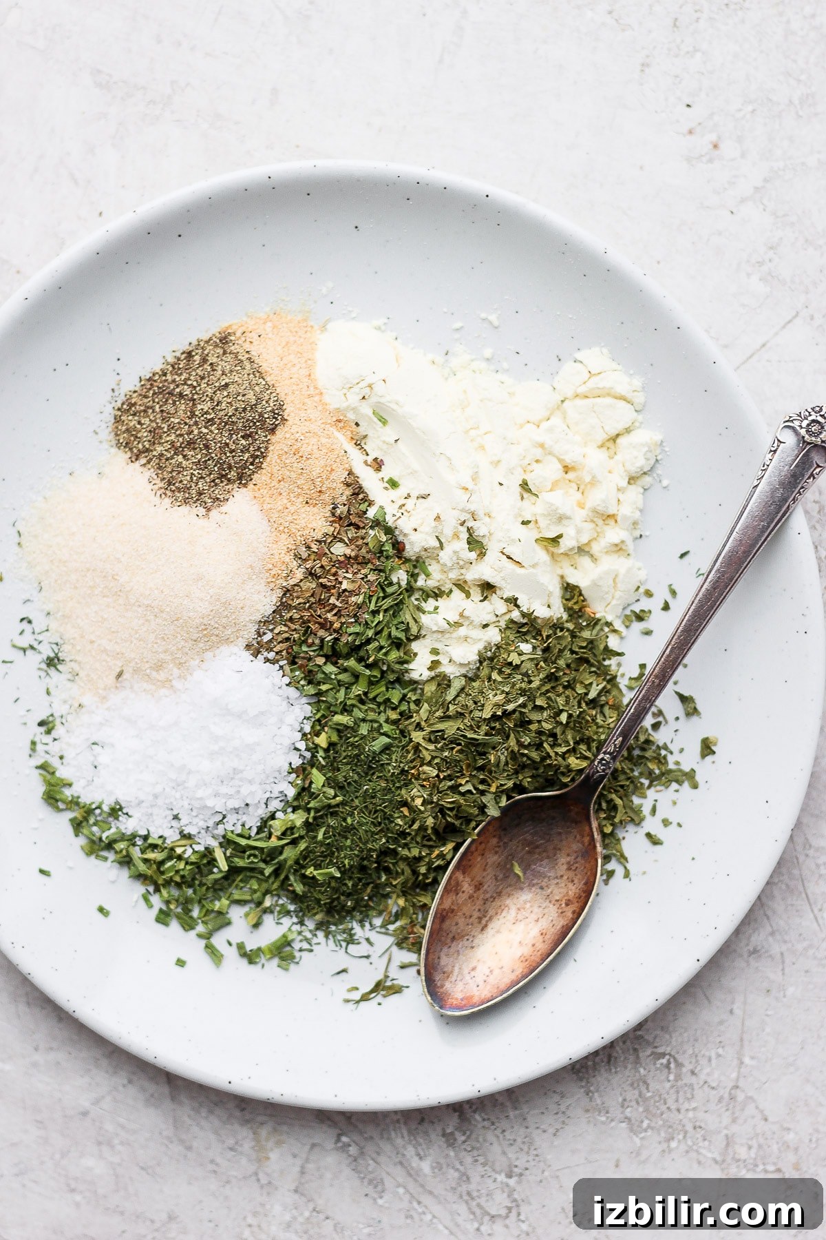 Ranch spices on a plate.