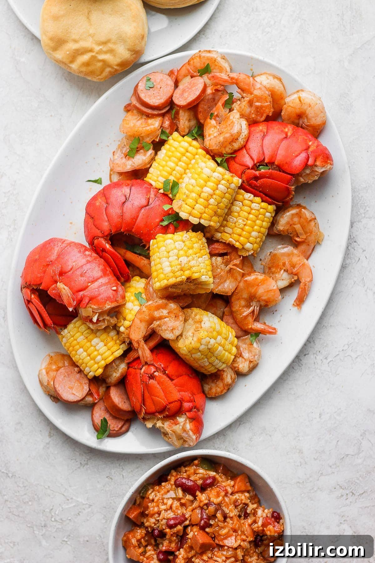 easy seafood boil served on a plate
