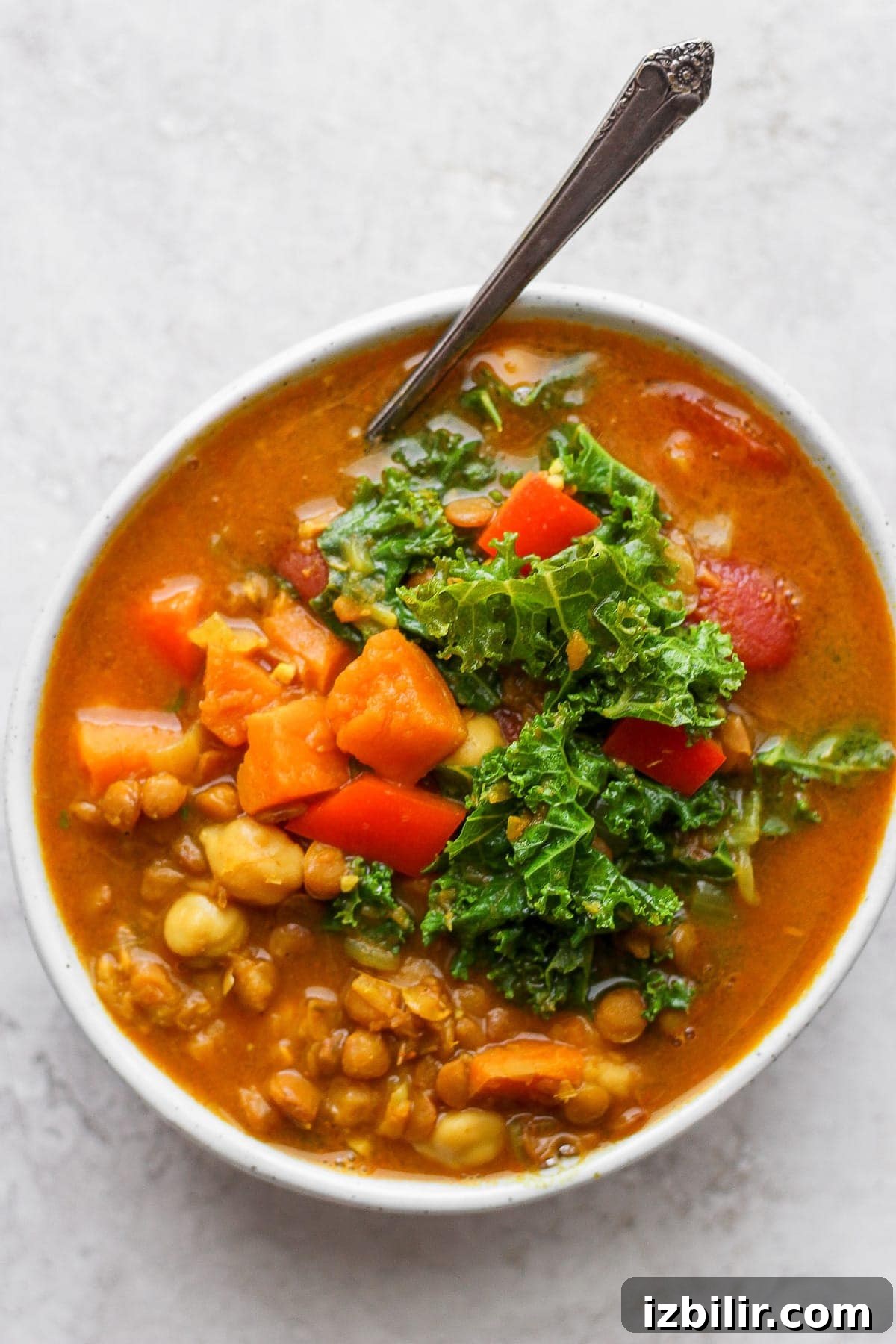 Quick Instant Pot Lentil Soup Recipe for Weeknights 7 Instant Pot lentil soup in a bowl.