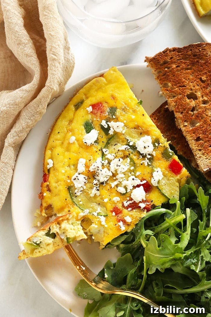 How to Make a Fluffy Frittata 2 Frittata on a plate.