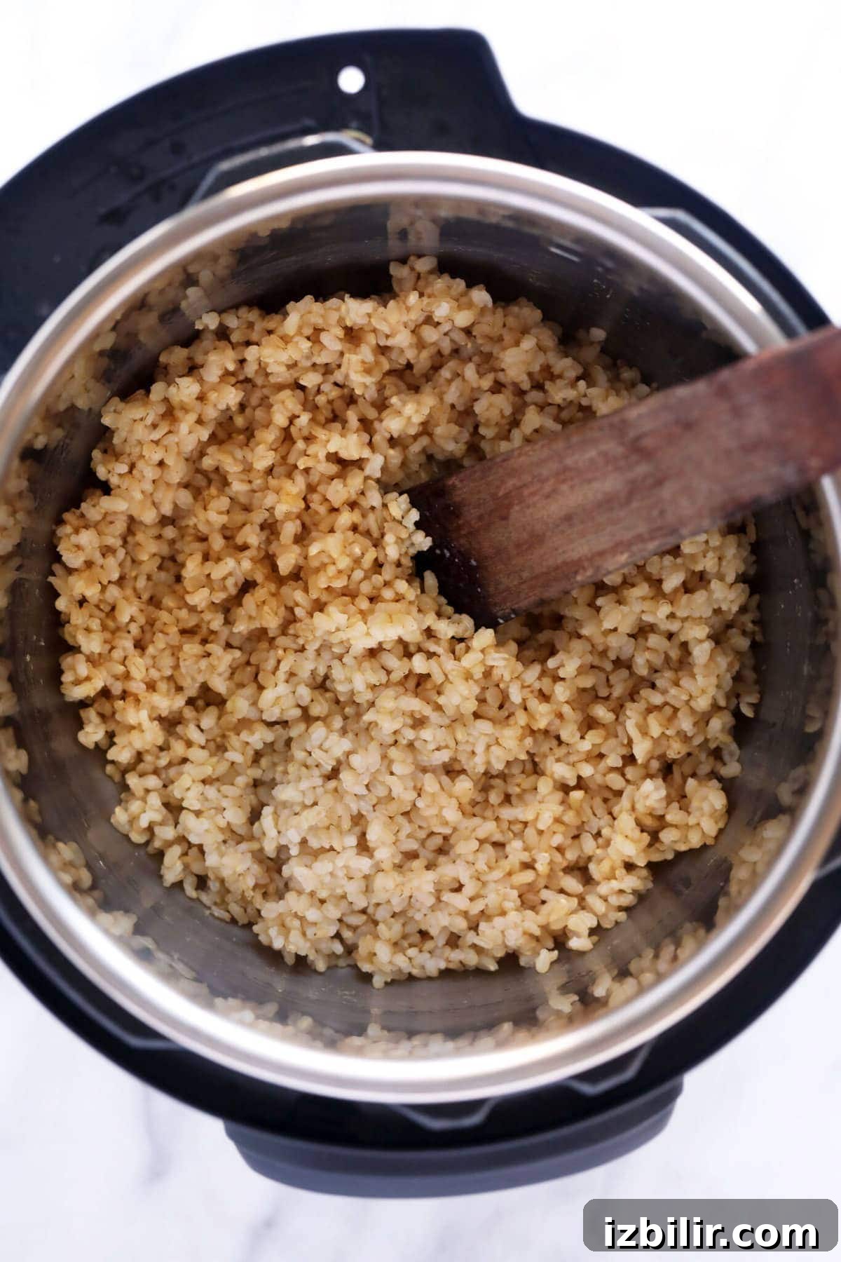 This Instant Pot brown rice produces delicious fluffy rice every time. Fluffy rice in an Instant Pot.