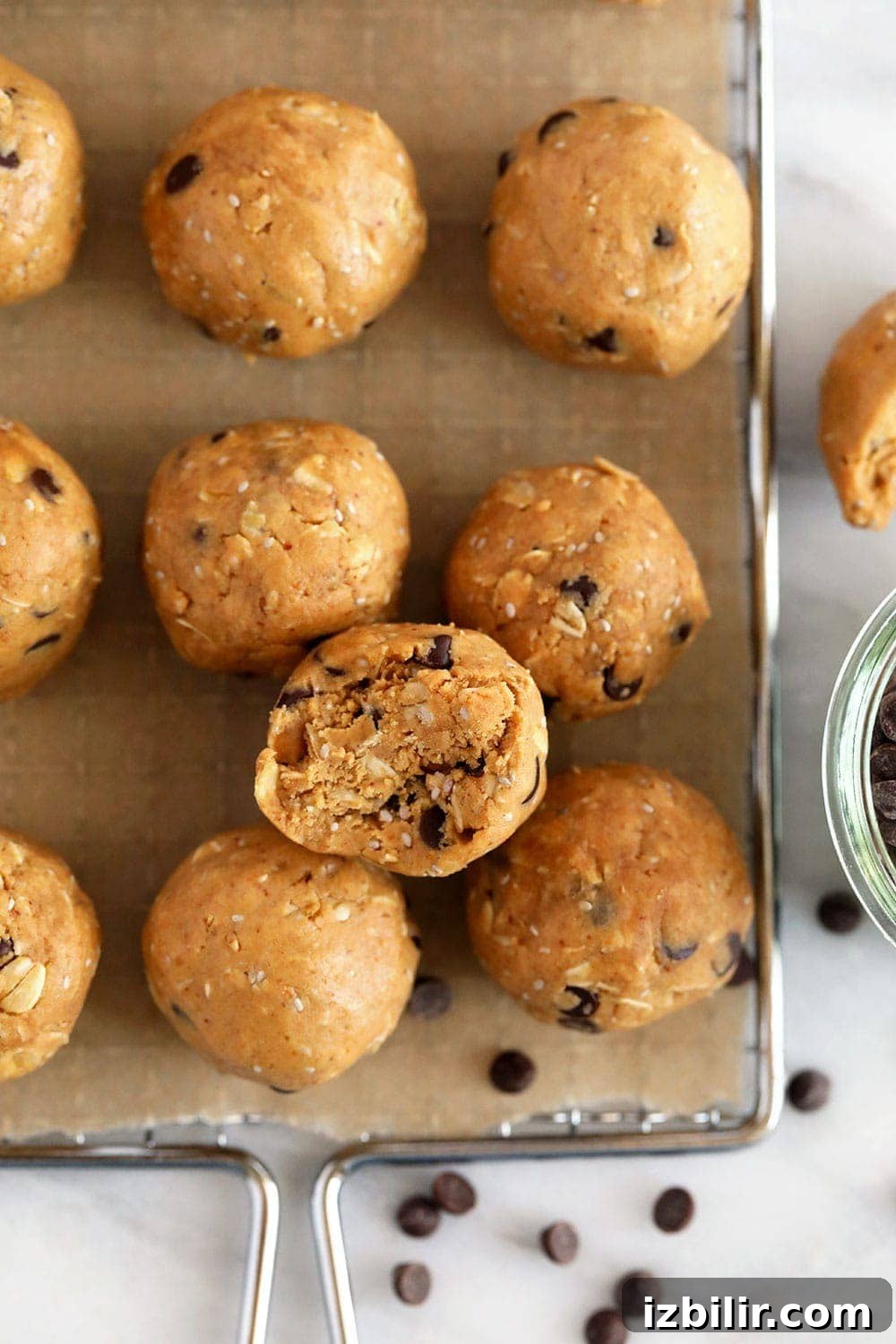 Fit Foodie Cooking Club - January 2021 Recipes & Menu 4 Peanut Butter Protein Balls on a plate