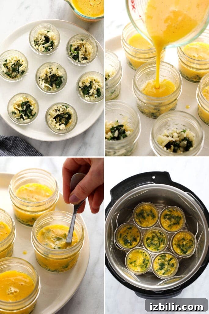 Starbucks-Style Instant Pot Egg Bites Recipe 6 How to make Instant Pot egg bites in glass jars.