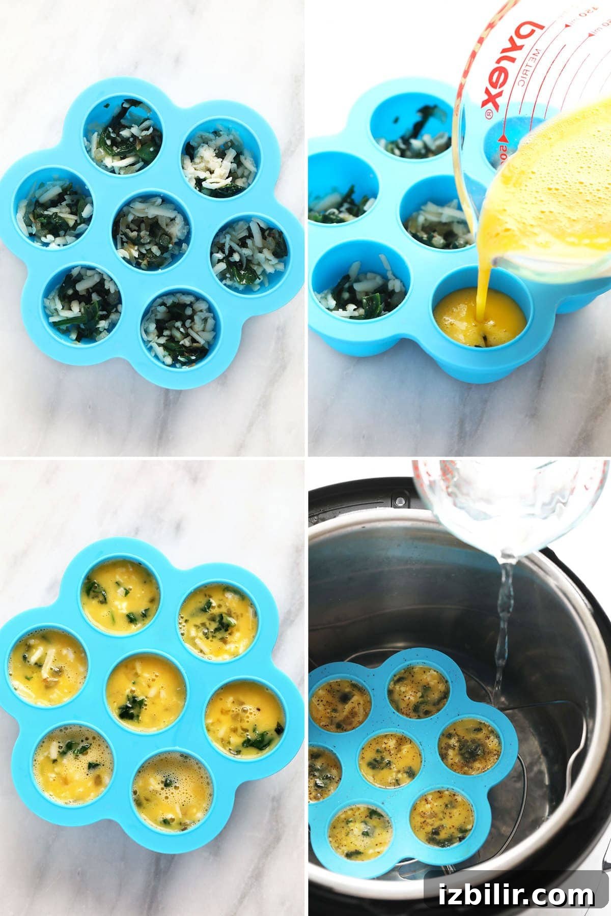 Starbucks-Style Instant Pot Egg Bites Recipe 3 A step by step on how to make Instant Pot egg bites.