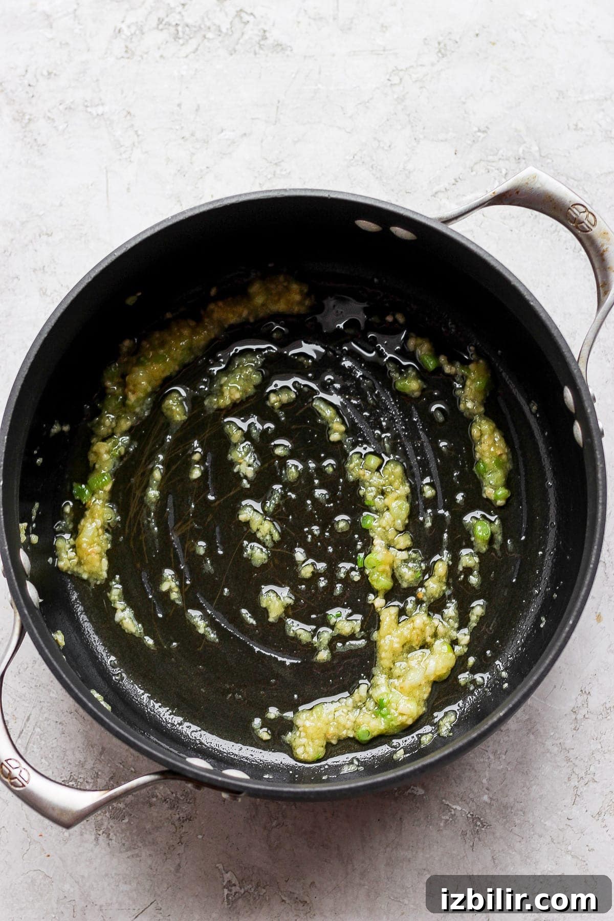 Grated ginger in a pot.