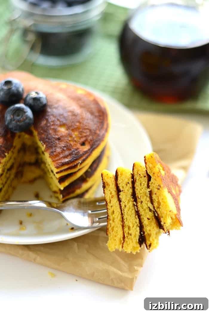Forkful of Coconut Flour Pancakes {Paleo}
