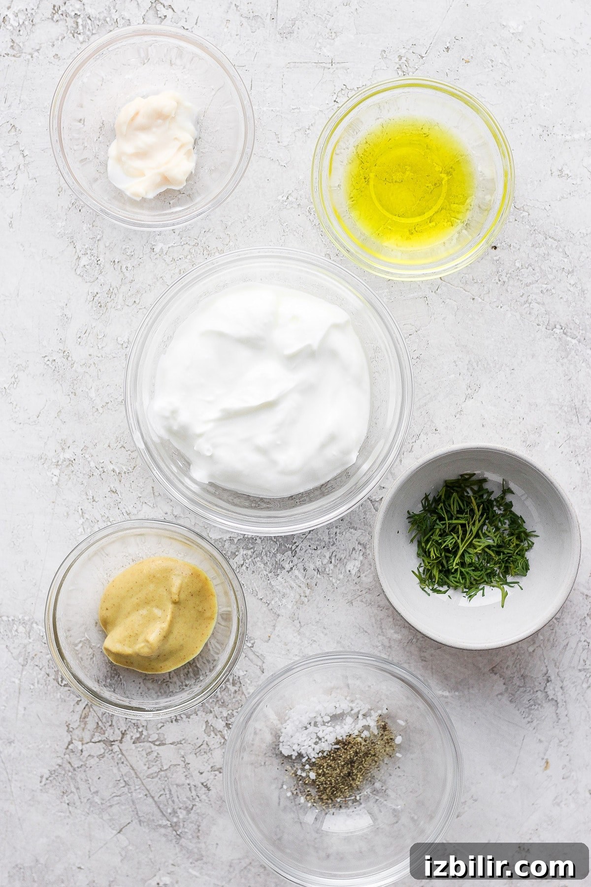 Deviled egg filling ingredients ready to be mixed deviled egg filling ingredients, ready to be mixed
