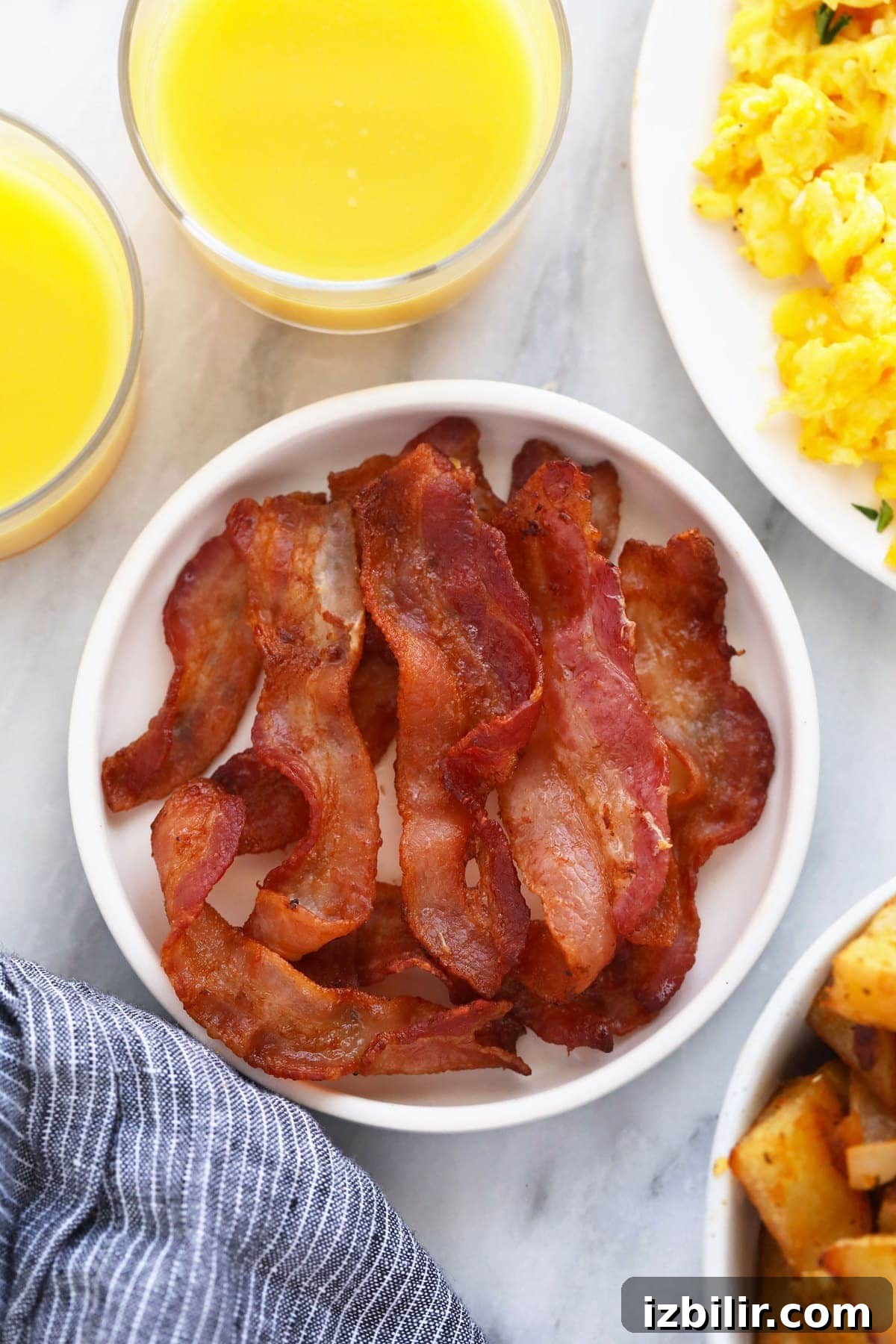 cooked bacon on plate