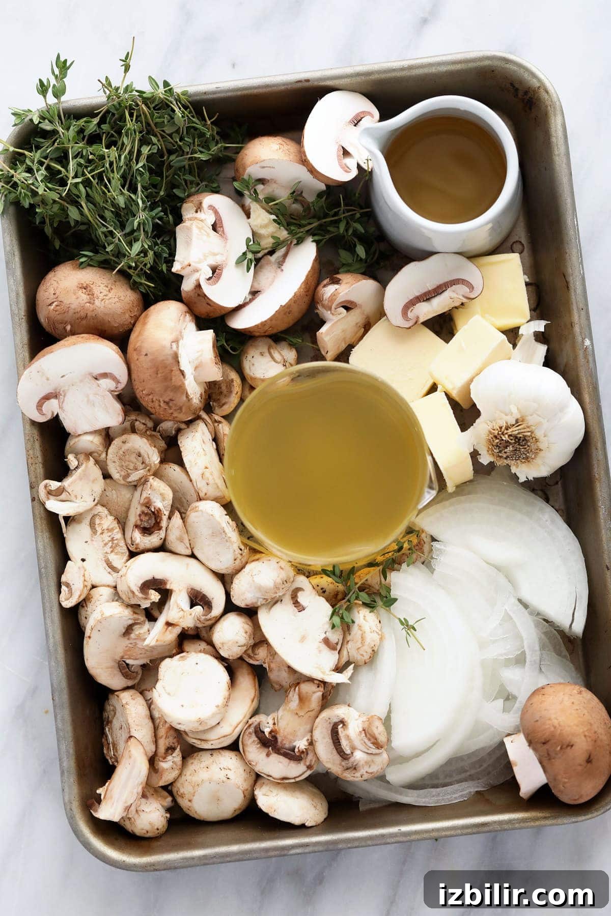 Creamy Chicken Marsala with Mushrooms 3 chicken marsala ingredients ready to be sauteed