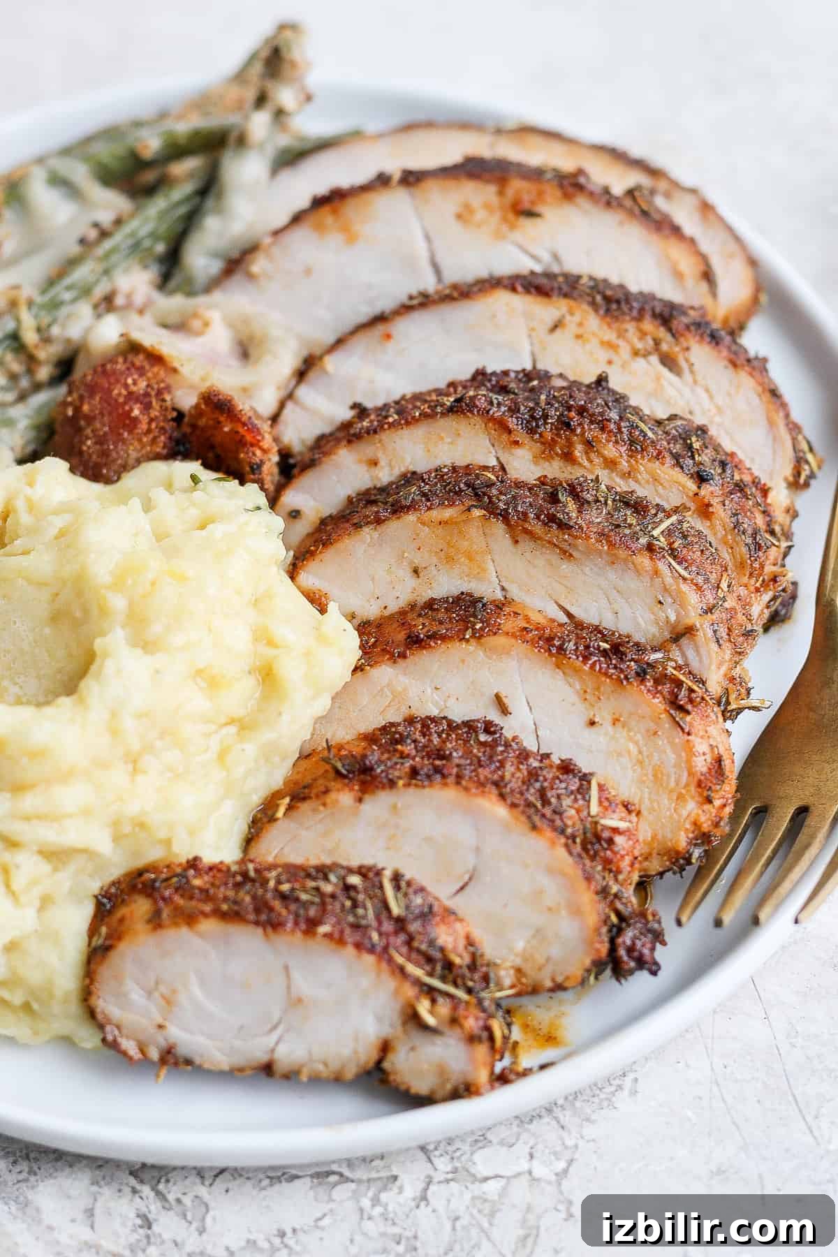 sliced turkey tenderloin.