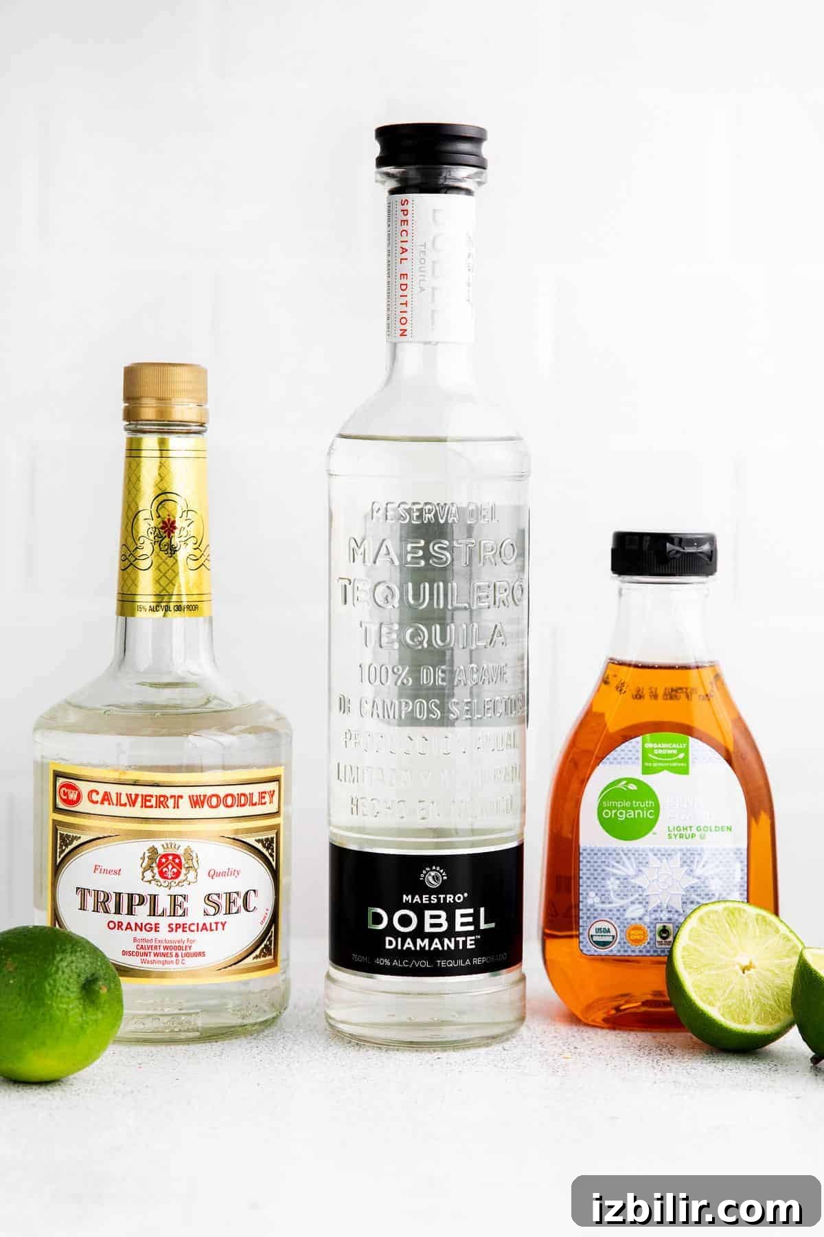 Classic Margarita Recipe: Tangy Lime and Tequila Cocktail 3 All of the ingredients for a classic margarita.