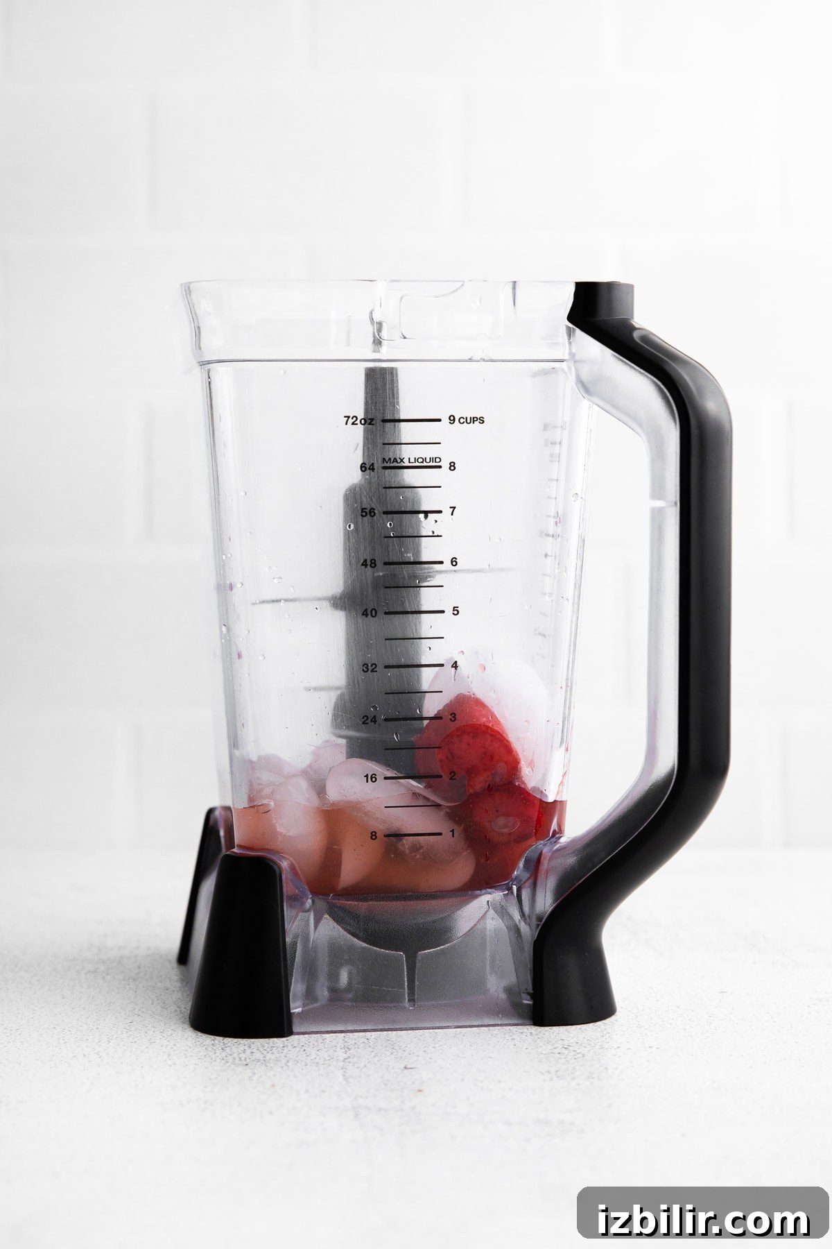 frozen strawberries in blender