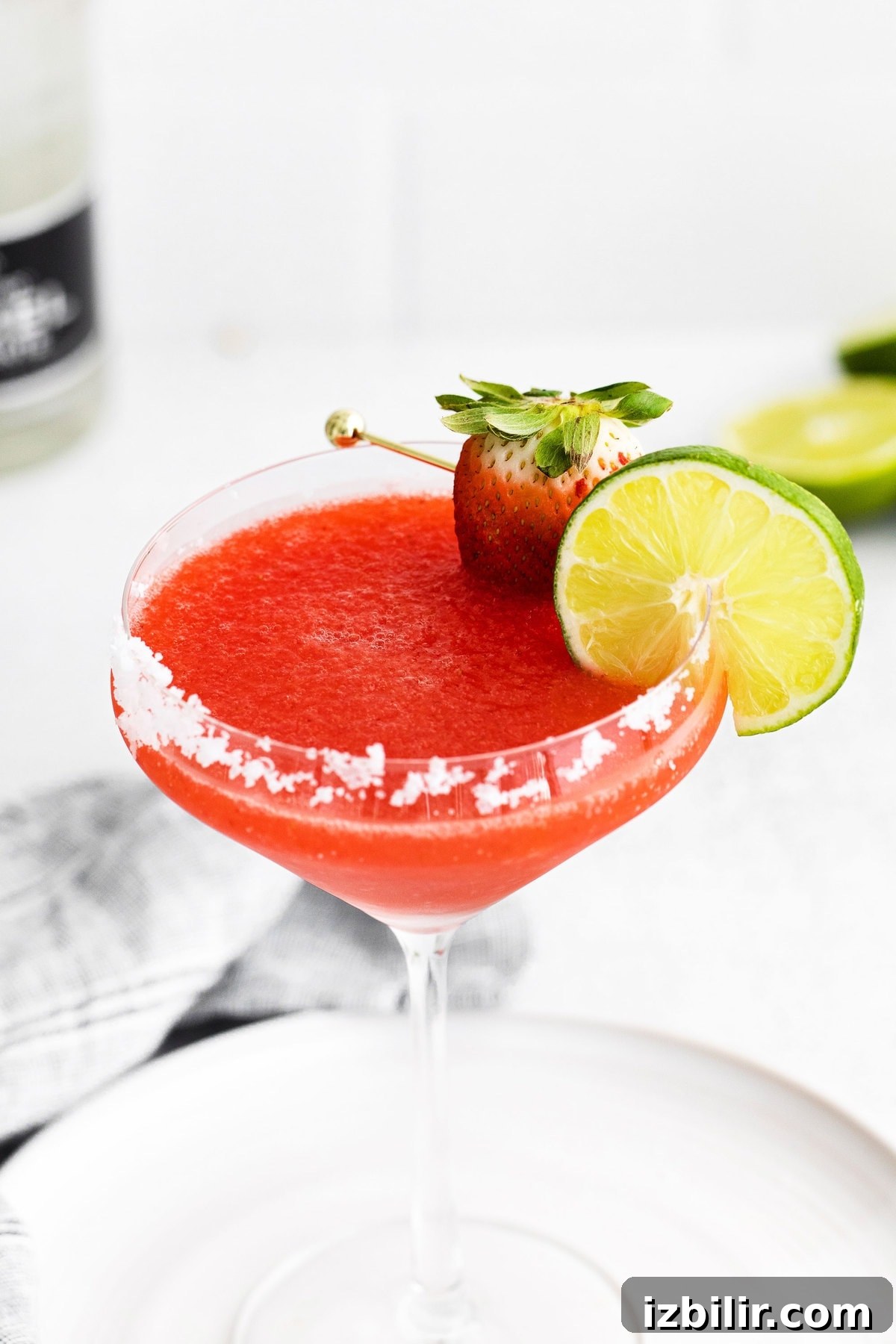 frozen margarita with salted rim