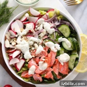 salmon salad in bowl