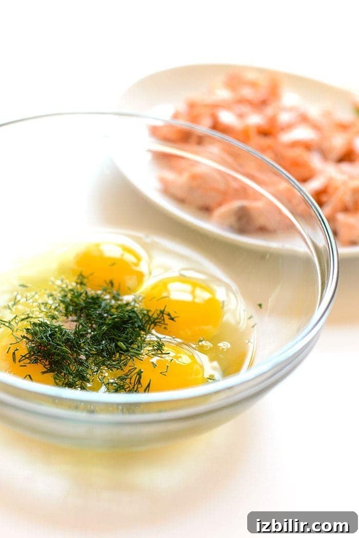 eggs and dill in bowl