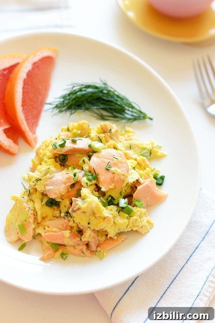 eggs and salmon on plate