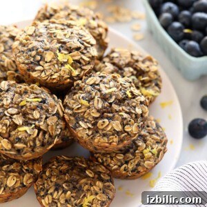 Lemon Blueberry Baked Oatmeal Cups Recipe 3 Baked Oatmeal Cups
