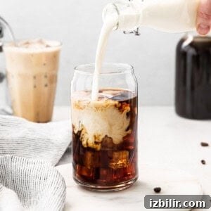 A glass of vanilla sweet cream cold brew.