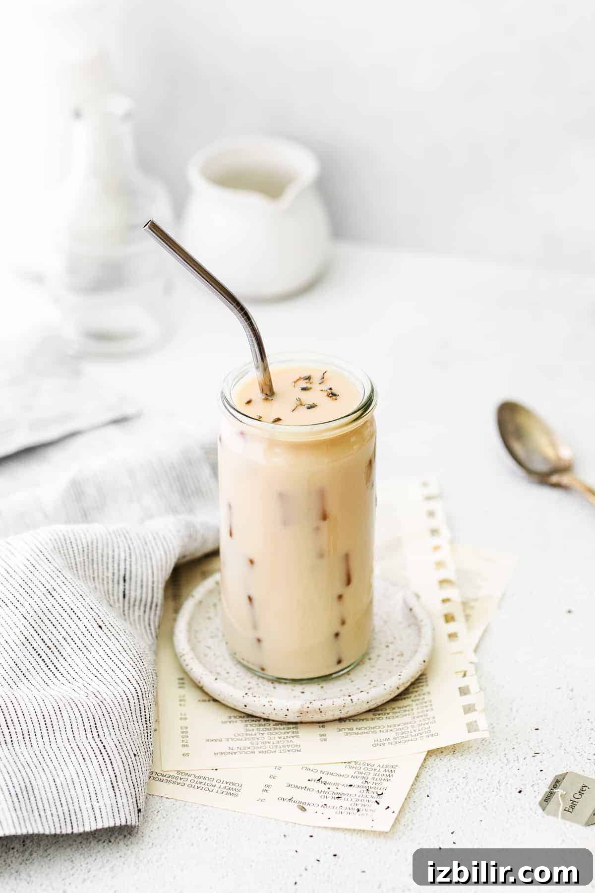 iced london fog in glass