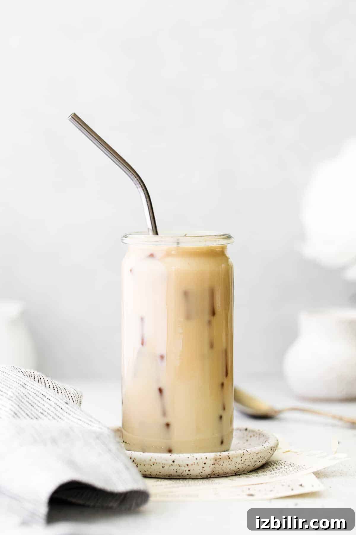 iced london fog in a glass