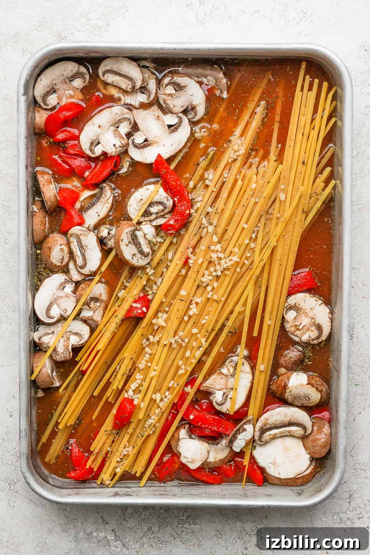 Creamy Baked One-Pot Pasta Recipe for Weeknights 6 One pot pasta before you put it in the oven.