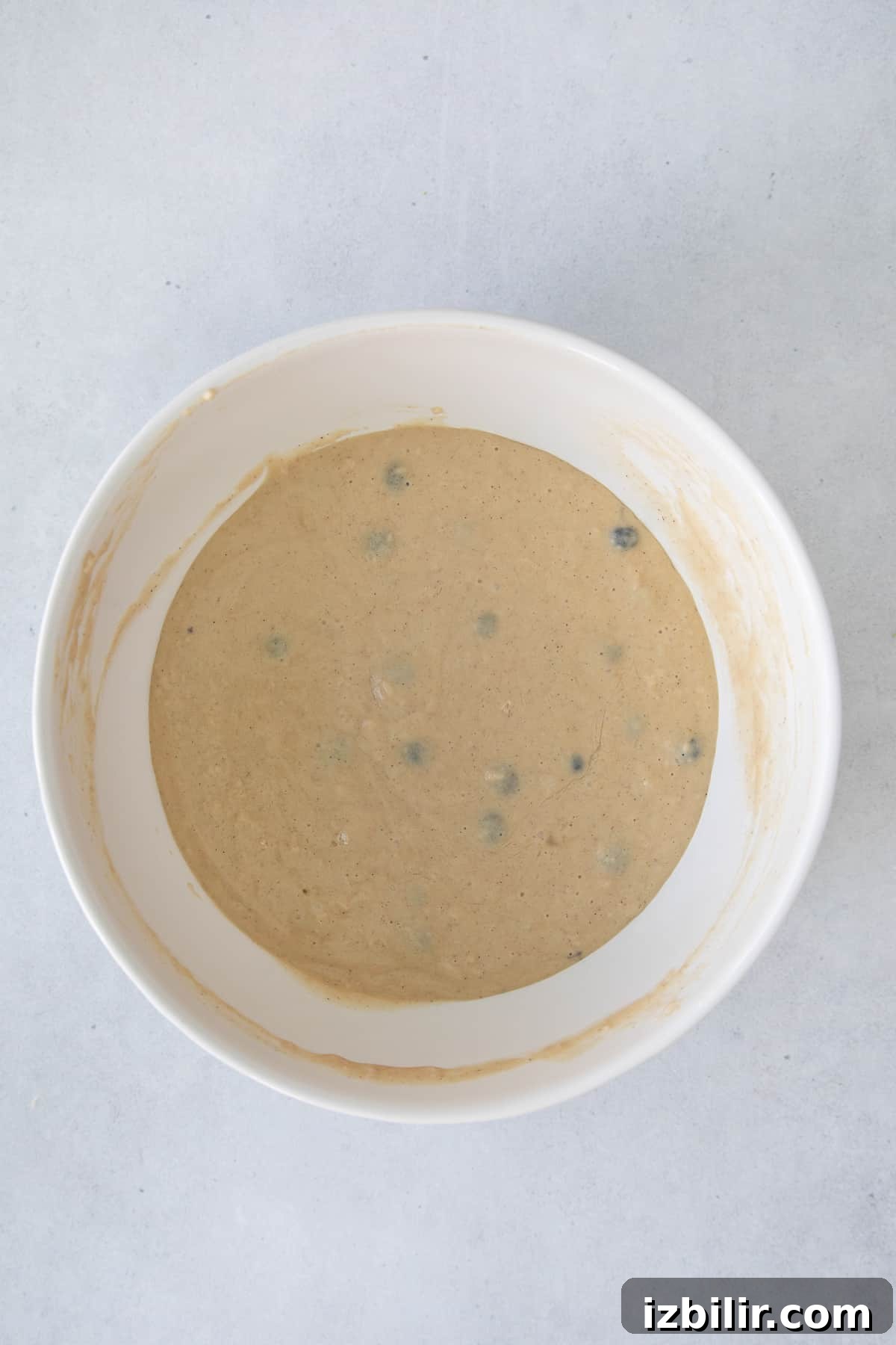 Batter in bowl pancake batter in bowl