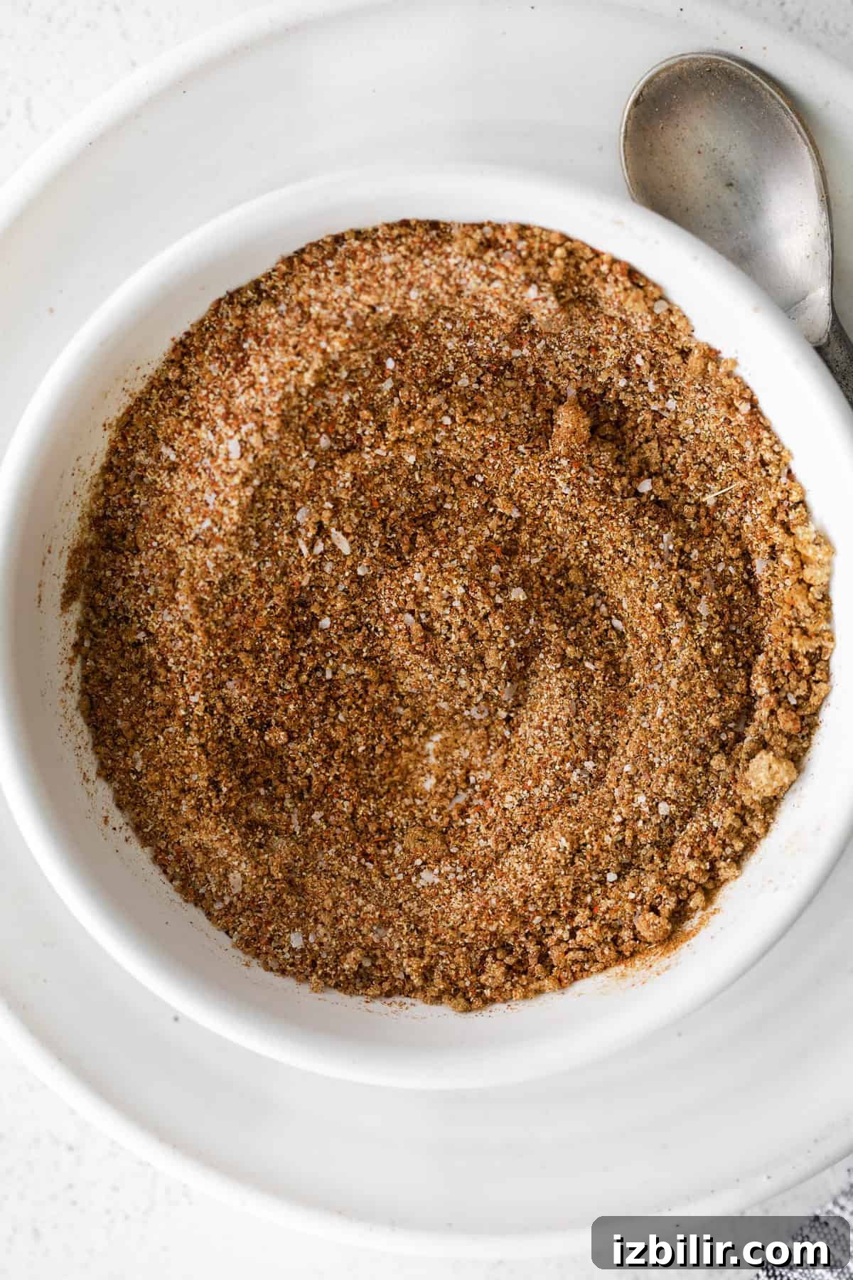 This super flavorful steak taco seasoning comes together in just 7 ingredients you likely have on hand in your spice cupboard already. ingredients for steak taco seasoning in a bowl mixed together