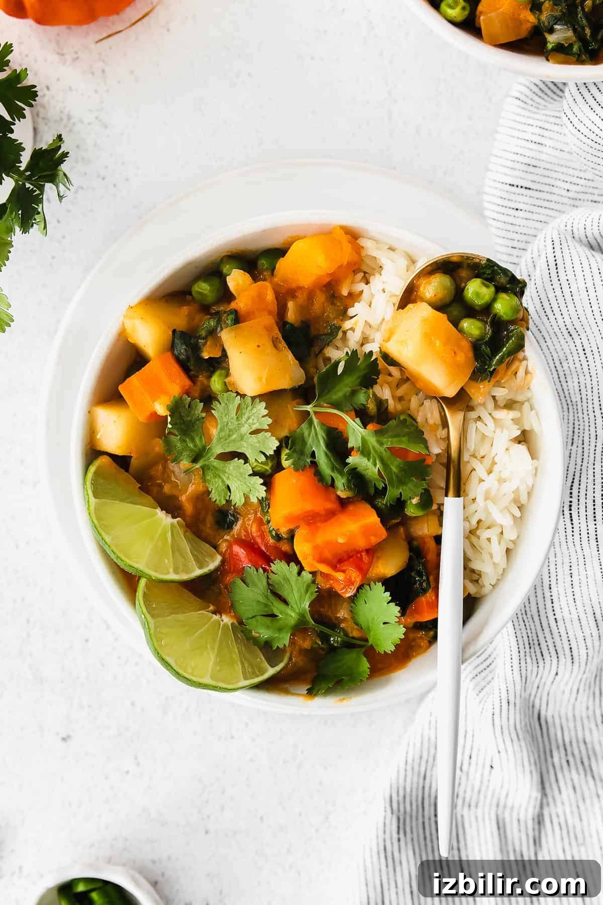 pumpkin curry in bowl