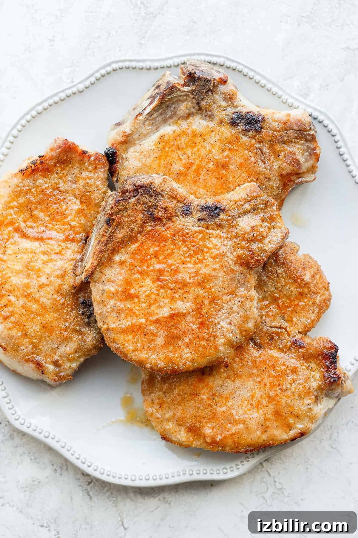 pork chops on plate