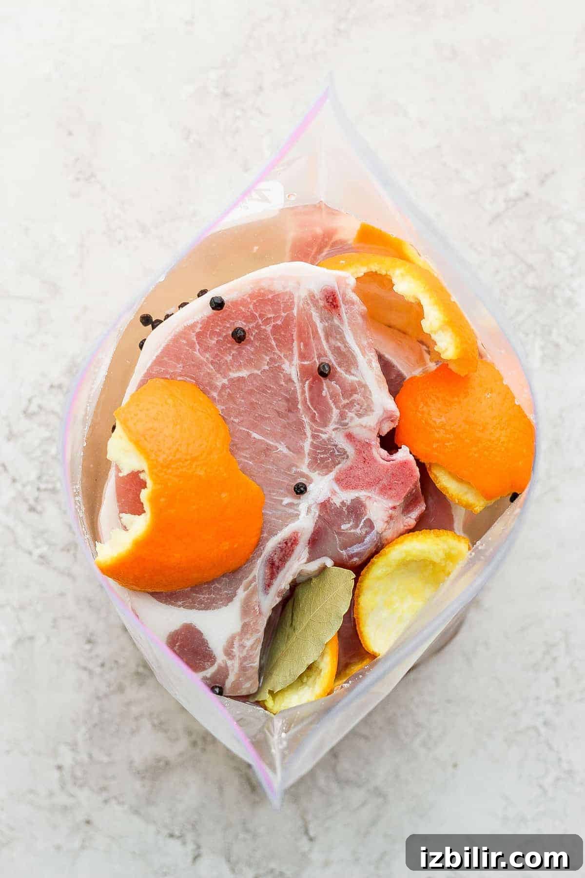 brining pork chops in bag