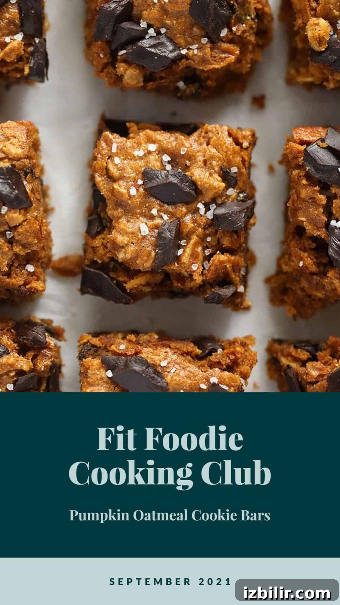 Fit Foodie Cooking Club: September 2021 Recipes and Meal Ideas 2 Pumpkin Oatmeal Cookie Bars