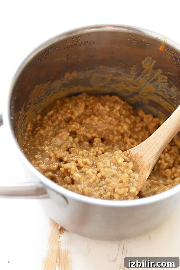 Pumpkin Rice Pudding Recipe with Cinnamon and Nutmeg 3 This pumpkin spice rice pudding is so healthy you could eat it for breakfast! It's made with short grain brown rice, almond milk, and organic pumpkin!