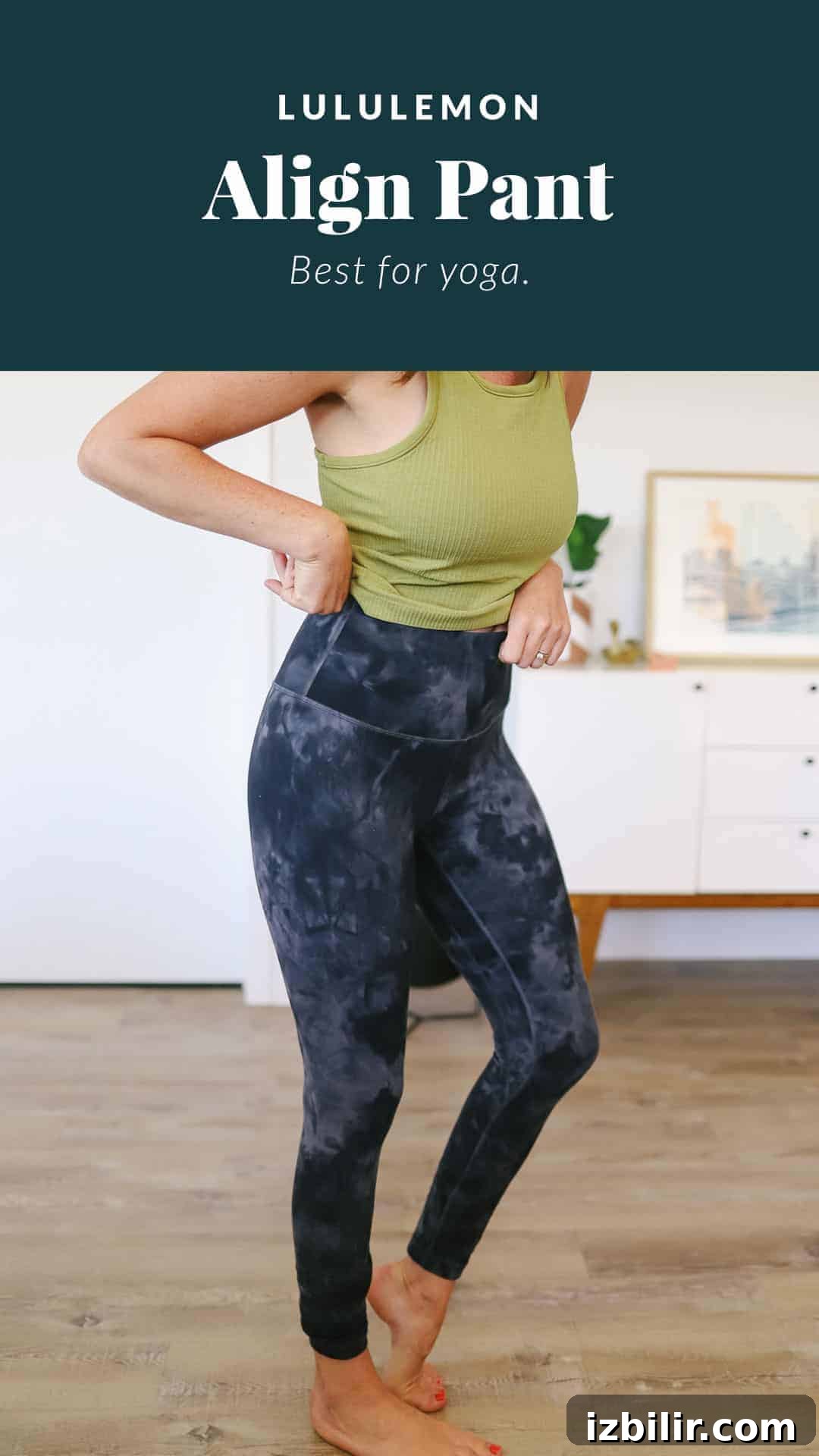 woman wearing align leggings