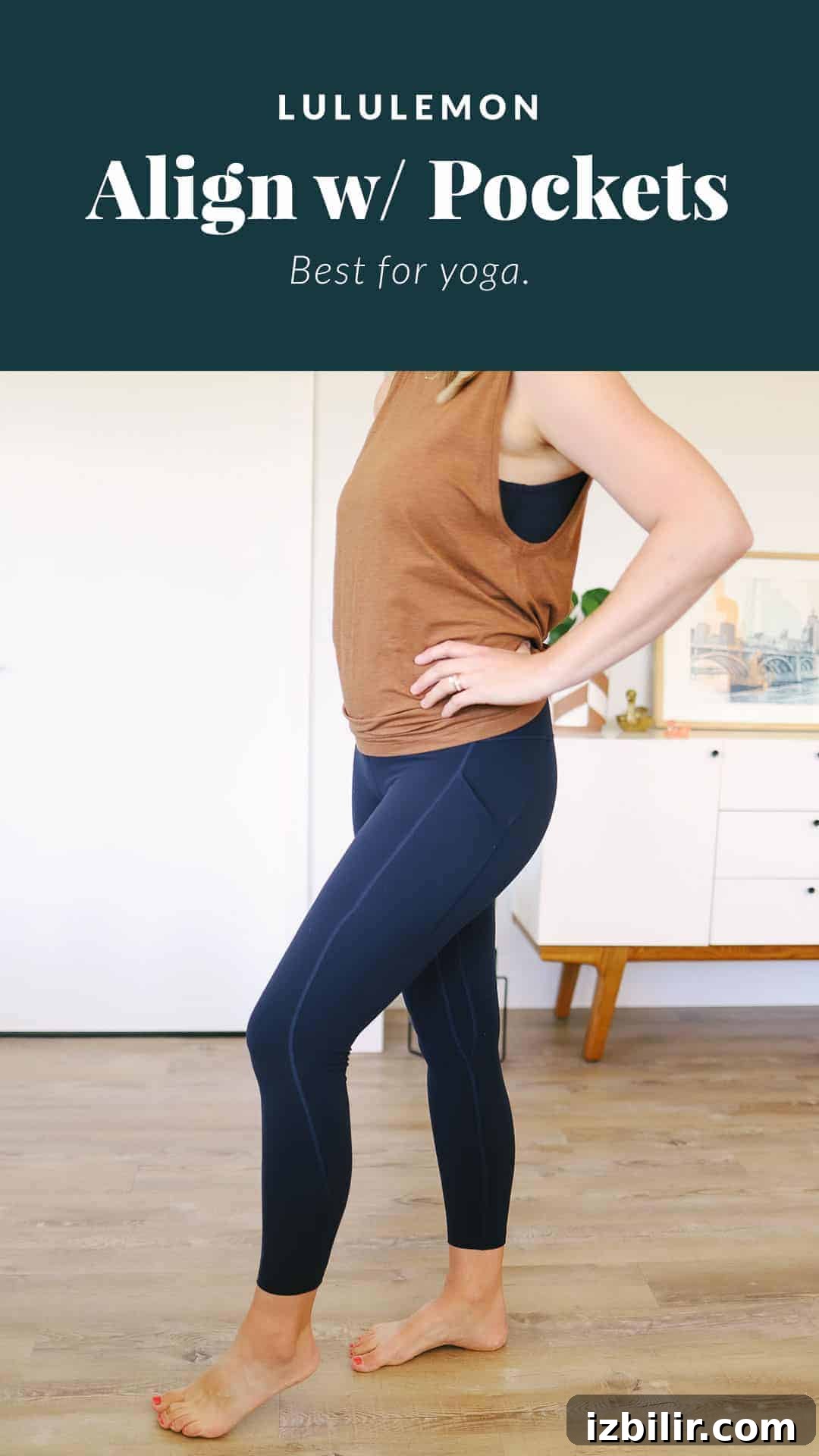 woman wearing align leggings with pockets
