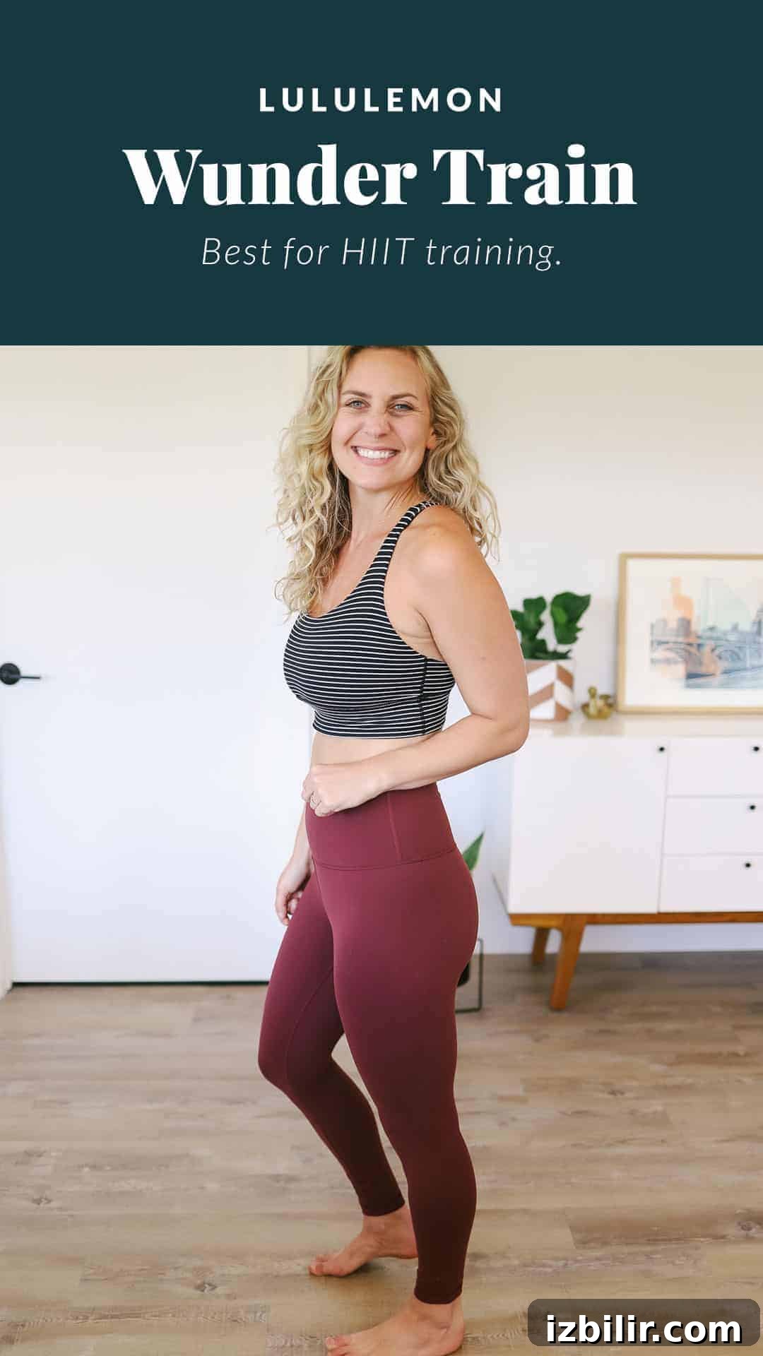 woman wearing wunder train leggings and a sports bra