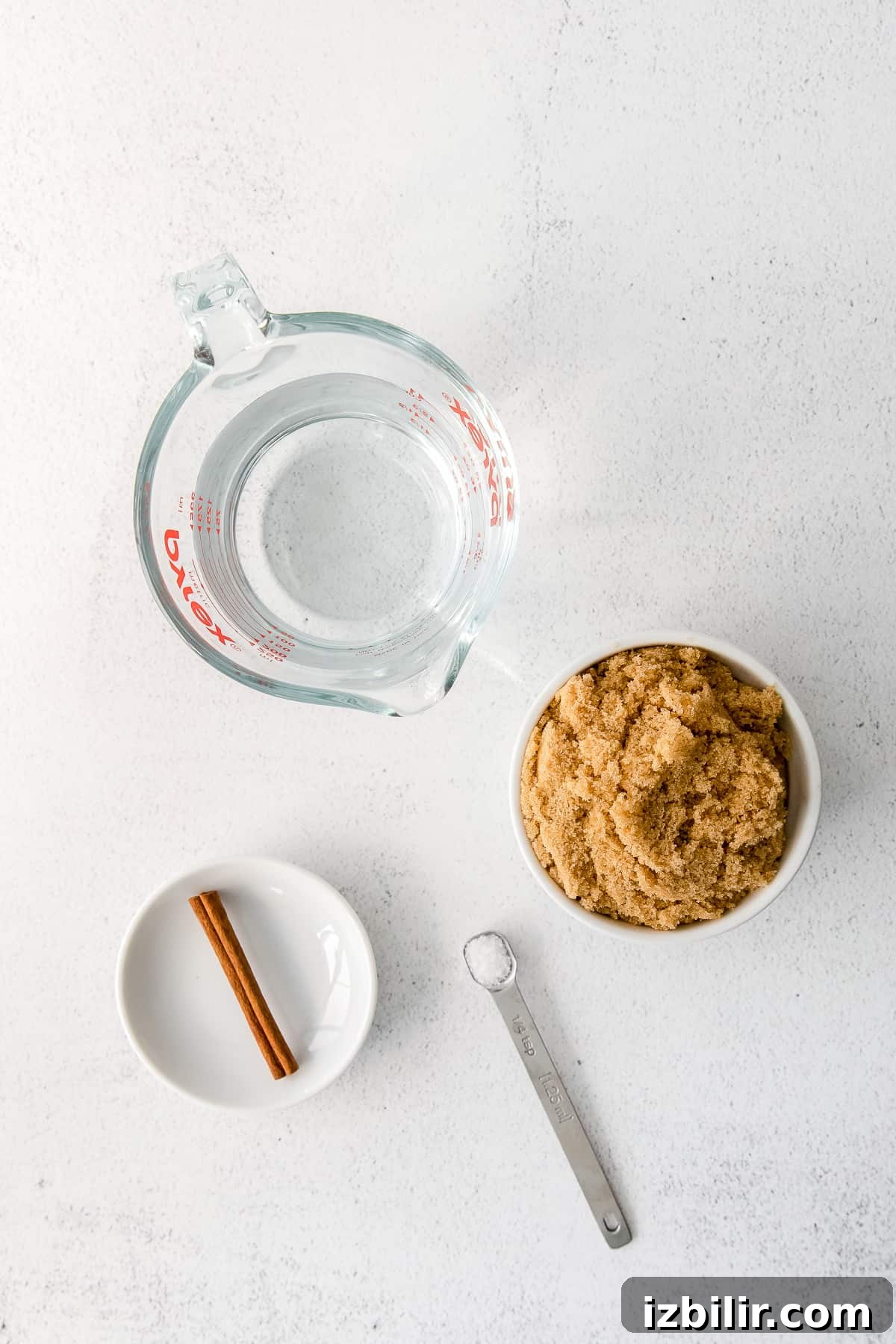 brown sugar and water on counter