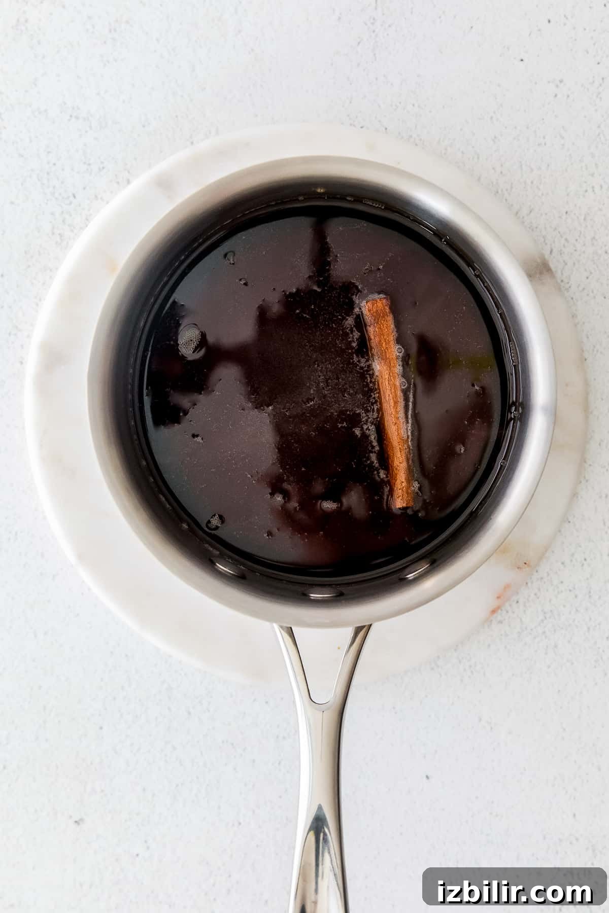brown sugar simple syrup in a pot