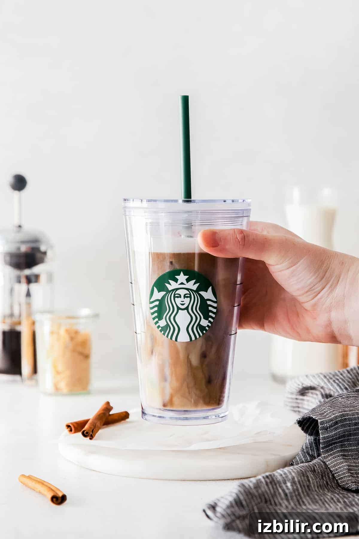 shaken espresso in glass