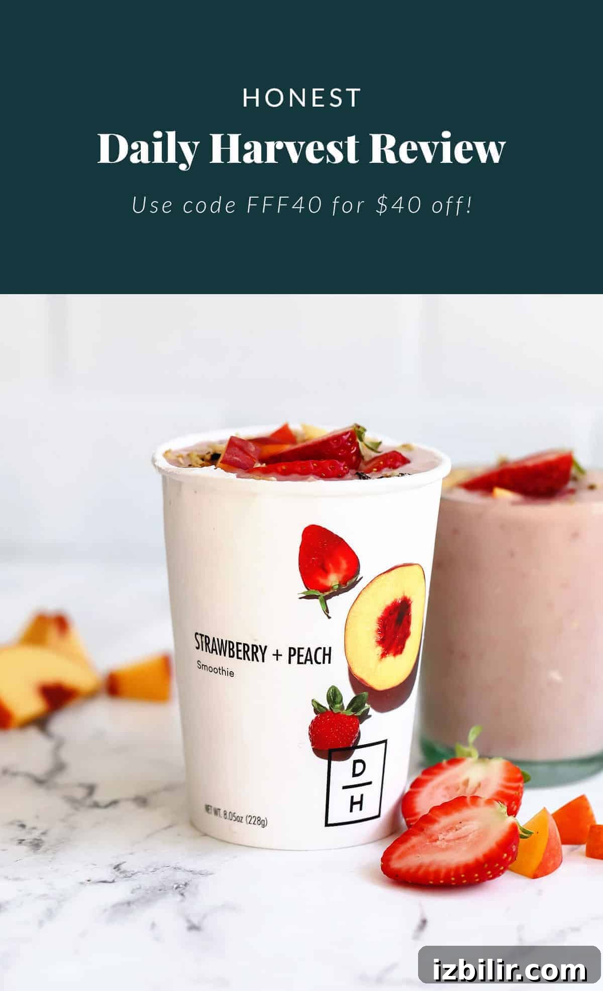 Daily Harvest smoothies — full and honest review daily harvest smoothie in a cup topped with fresh berries