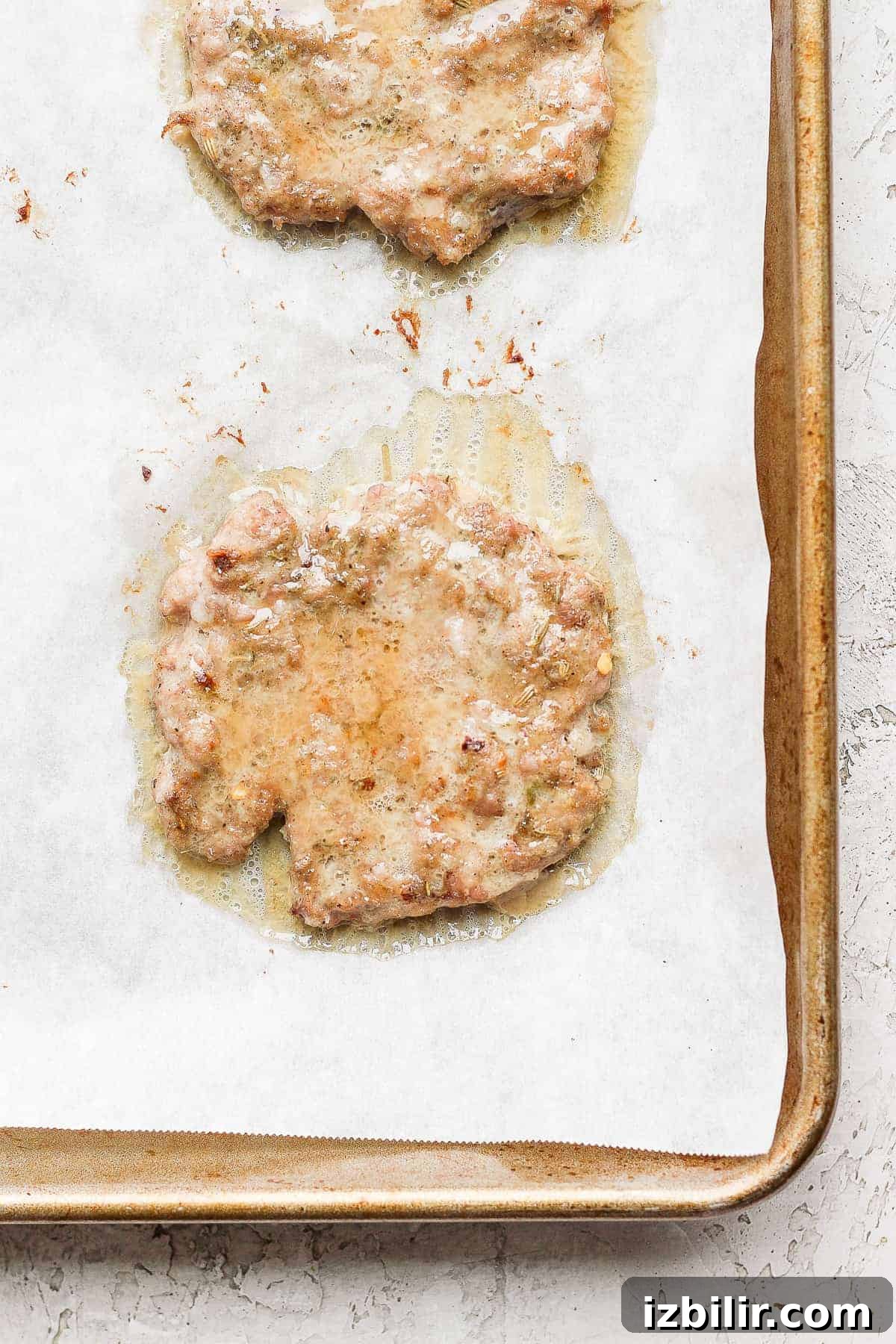 Baked sausages on sheet cooking breakfast sausage on baking sheet