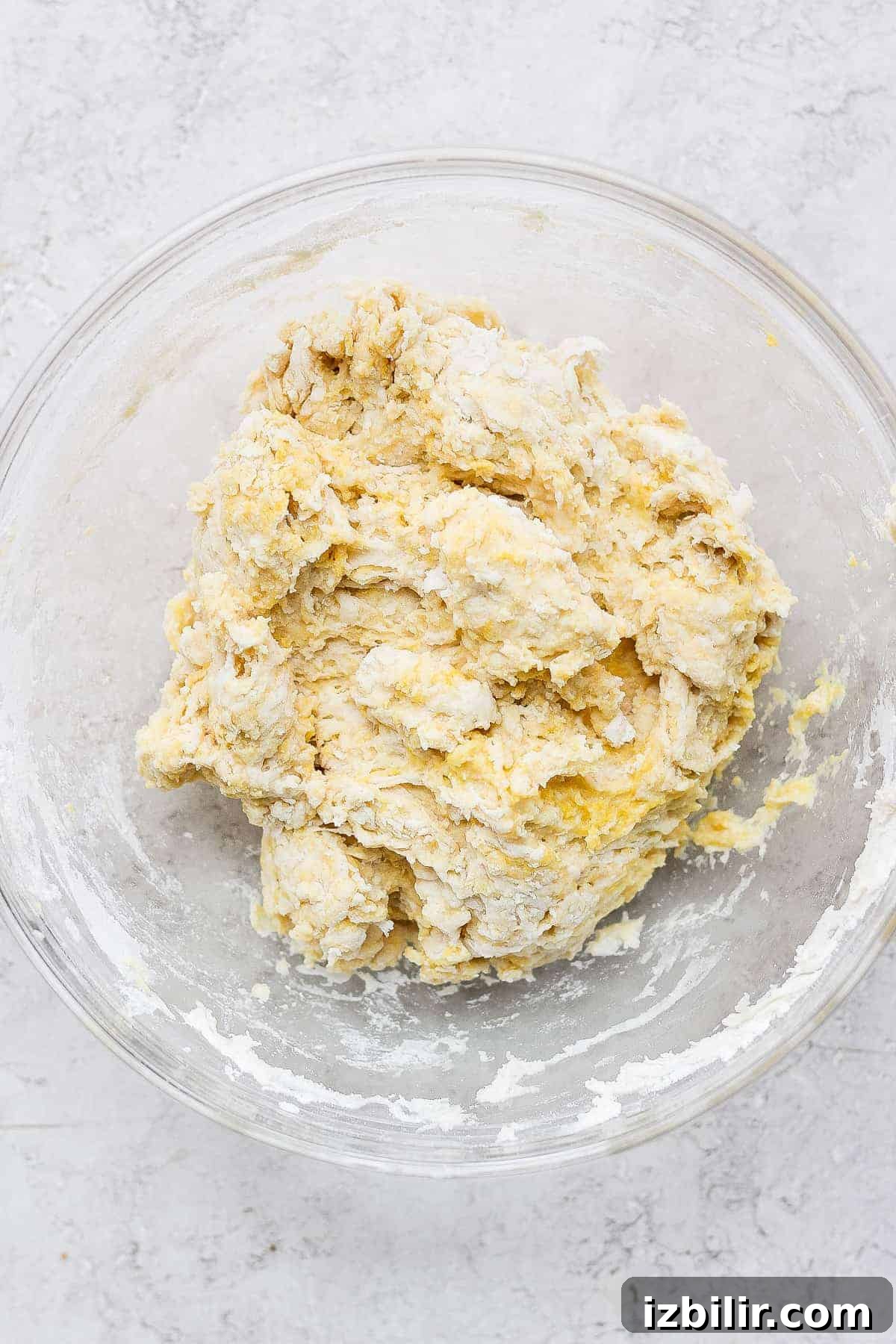 Homestyle Slow Cooker Chicken and Dumplings Recipe 7 dumpling dough in a bowl